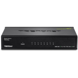 TRENDnet TEG-S82g 8-Port Unmanaged Gigabit Ethernet Switch, 8 Gigabit RJ-45 ports, GREENnet Technology
